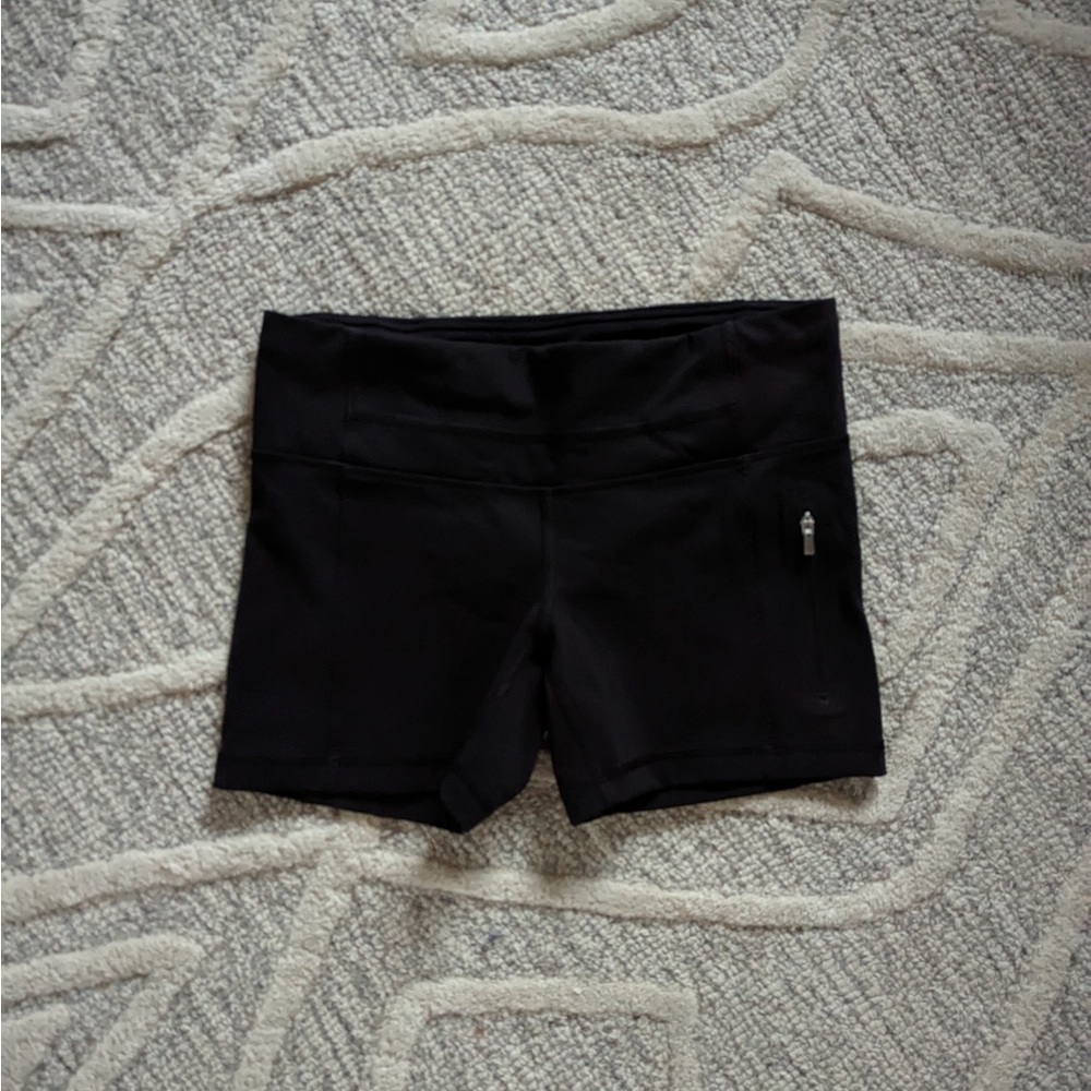 Lululemon Black shorts with Zippered Pocket